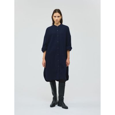 mizuiro ind スタンドカラーシャツワンピース | mizuiro ind