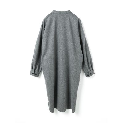 mizuiro ind スタンドカラーシャツワンピース | mizuiro ind