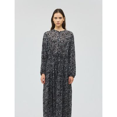 mizuiro ind フラワープリントシャツワンピース | mizuiro