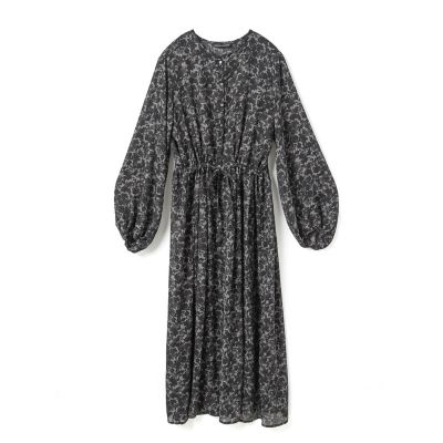 美品✨mizuiroind ミズイロインド　フラワープリントシャツ 日本製 mizuiro ind フラワープリントシャツワンピース | mizuiro