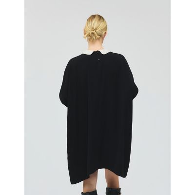 mizuiro ind 衿付きサテンコクーンワンピース | mizuiro ind