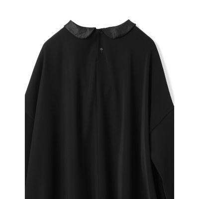 mizuiro ind 衿付きサテンコクーンワンピース | mizuiro ind