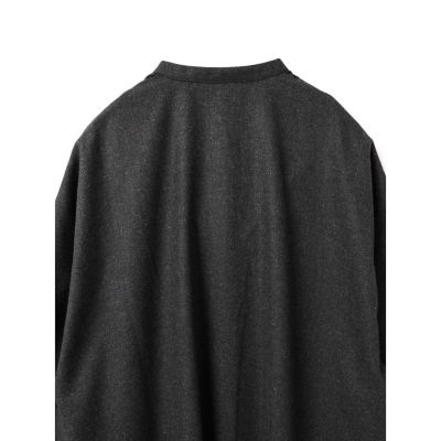 mizuiro ind ウールブレンドスタンドカラーシャツワンピース