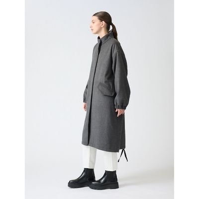 ヨシエイナバ 定価20万 ウールモヘヤスタンドカラーコート シルク100裏地 ヨシエイナバ 定価20万 ウールモヘヤスタンドカラーコート シルク100