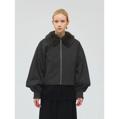 ＜mizuiro ind (Women)＞【送料無料】ｍｉｚｕｉｒｏ　ｉｎｄ　ボアカラーショートジャケット