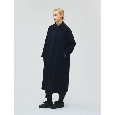 美品 HERNO カシゴラ混 バルマカーンコート オフホワイト 裏地シルク XL mizuiro ind ウール混バルマカーンコート | mizuiro ind
