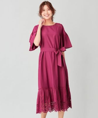 ＜Leilian (Women)＞カットワークワンピース