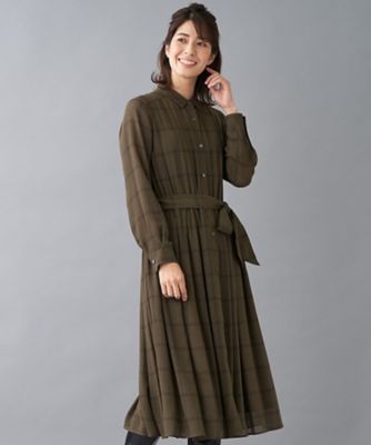 ＜Leilian (Women)＞チェックシャツワンピース