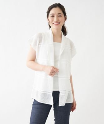 Leilian (Women)/レリアン メッシュ編みベスト