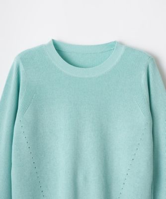 クルーネック長袖ニット