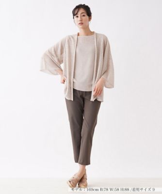 透かし編み7分袖トッパーカーディガン | Leilian (Women)/レリアン