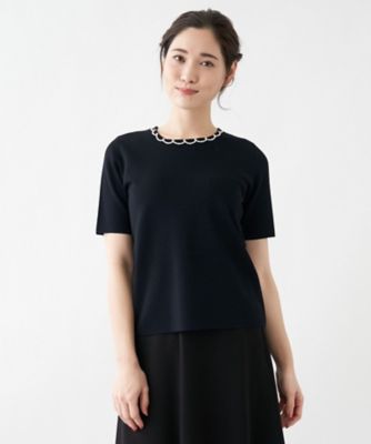 ＜Leilian (Women)＞スカラップビーズニット