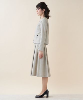セットアップ対応商品】パイピング総柄ジャケット | Leilian