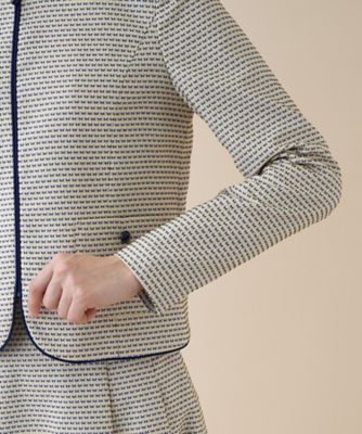 【セットアップ対応商品】パイピング総柄ジャケット