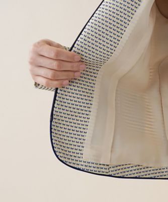 【セットアップ対応商品】パイピング総柄ジャケット