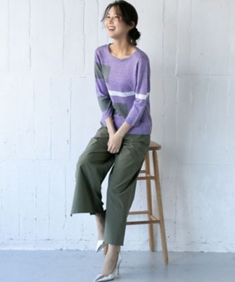 配色デザインニット【ＨＡＮＤ】