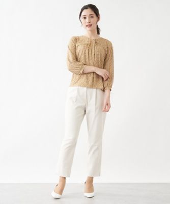 ジオメトリック柄７分袖カットソー【ＲＯＣＨＡＳ　Ｐｒｅｍｉｅｒｅ】