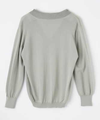 定価18万20AW レリアンLE TRICOT PERUGIA ニット切替コート Vネックニットカーディガン【LE TRICOT PERUGIA