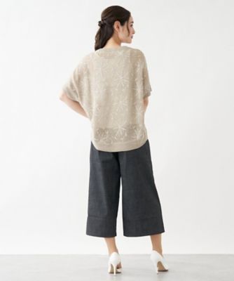 フラワー刺繍ニット【ＴＯＮＥＴ】