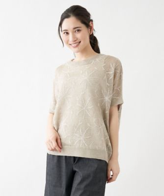 フラワー刺繍ニット【ＴＯＮＥＴ】