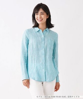 ＜Leilian (Women)＞洗える麻ブラウス