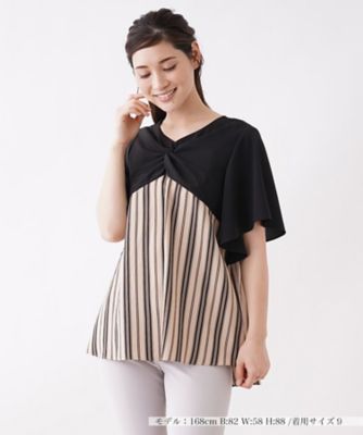 Leilian (Women)/レリアン バイカラースリーブブラウス