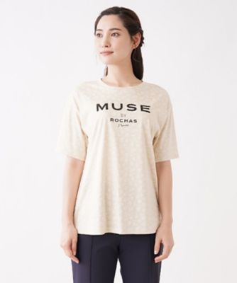 ボタニカル柄ロゴプリントTシャツ【MUSE BY ROCHAS