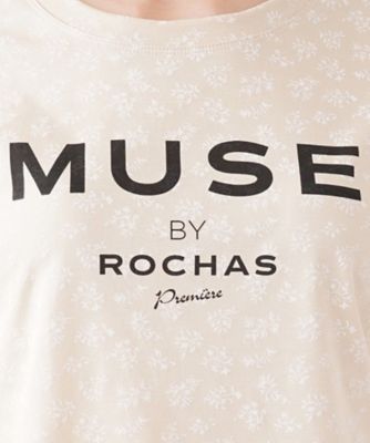 Leilian / レリアン ボタニカル柄ロゴプリントTシャツ【MUSE BY ROCHAS Premiere】 ボタニカル柄ロゴプリントTシャツ【MUSE BY ROCHAS Premiere