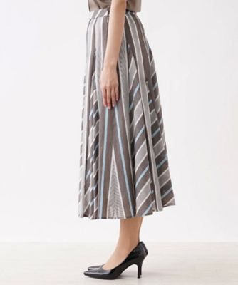 切り替えストライプスカート