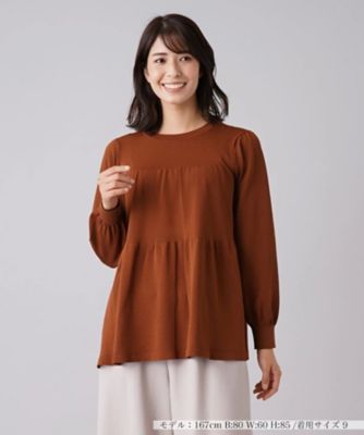 ＜Leilian (Women)＞洗えるフレアニットプルオーバー