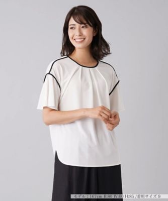 ＜Leilian (Women)＞パイピングタックブラウス