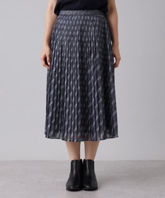 総柄プリーツスカート