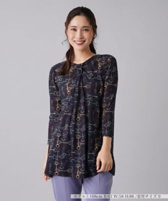 ＜Leilian (Women)＞ビットプリント８分袖プルオーバー