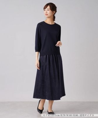 ショルダーボタンクルーネックニット