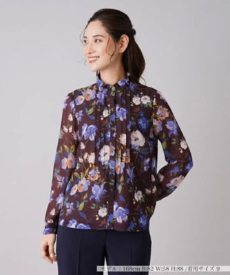 ＜Leilian (Women)＞フラワー長袖ブラウス
