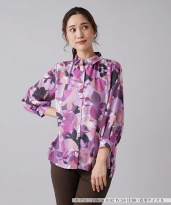 未使用☆レリアン ROCHAS 幾何学フリルトップス 未使用☆レリアン ROCHAS 幾何学フリルトップス 未使用