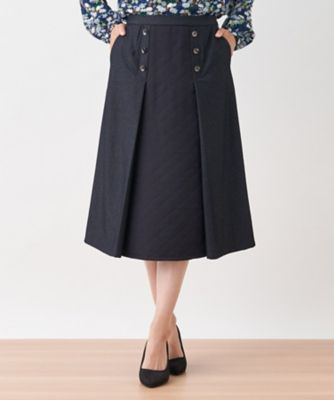 ＜Leilian (Women)＞異素材切替Ａラインスカート