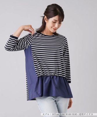 ＜Leilian (Women)＞ボーダーカットソー【ＭＵＳＥ　ＢＹ　ＲＯＣＨＡＳ　Ｐｒｅｍｉｅｒｅ】