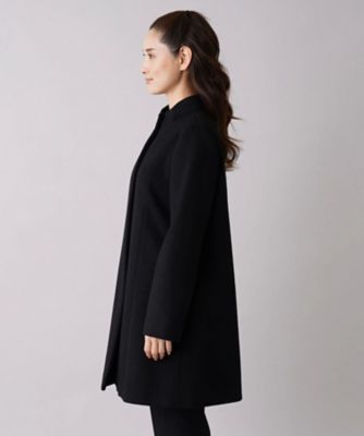 カシミヤ比翼スタンドカラーコート