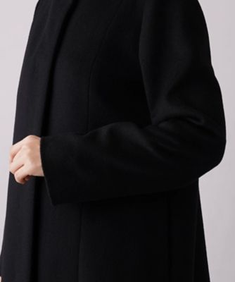 カシミヤ比翼スタンドカラーコート
