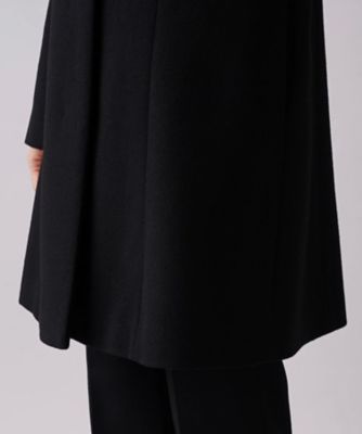 カシミヤ比翼スタンドカラーコート
