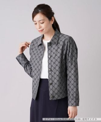＜Leilian (Women)＞格子柄ジャケット【ＲＯＣＨＡＳ　Ｐｒｅｍｉｅｒｅ】