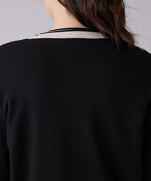 モノグラム柄切替カーディガン【ROCHAS Premiere モノグラム柄切替カーディガン【ROCHAS Premiere