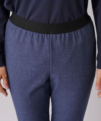 【あったか素材】デニム風ストレッチパンツ