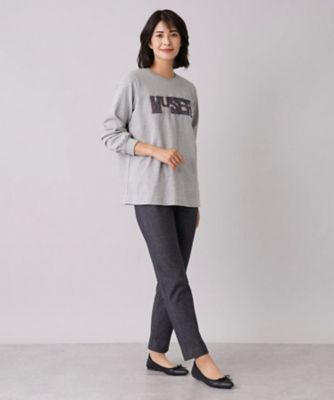 【あったか素材】デニム風ストレッチパンツ