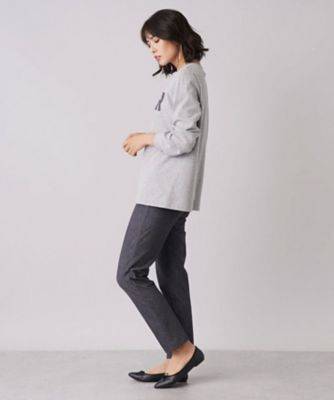 【あったか素材】デニム風ストレッチパンツ
