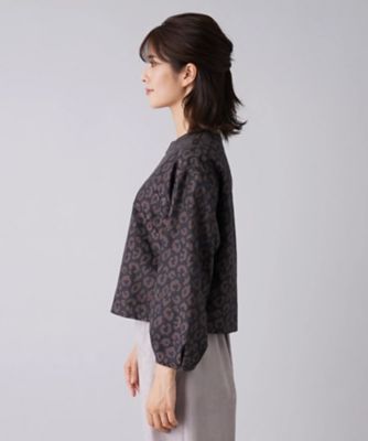 レオパード柄ジャカードジップジャケット | Leilian (Women