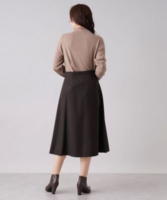 グレンチェック切替フレアスカート【Ｌｅｉｌｉａｎ　ＷＨＩＴＥ　ＬＡＢＥＬ】
