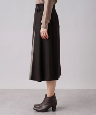 グレンチェック切替フレアスカート【Ｌｅｉｌｉａｎ　ＷＨＩＴＥ　ＬＡＢＥＬ】