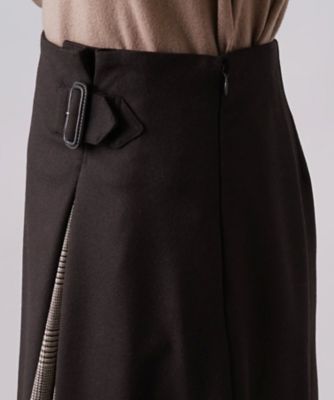 グレンチェック切替フレアスカート【Ｌｅｉｌｉａｎ　ＷＨＩＴＥ　ＬＡＢＥＬ】